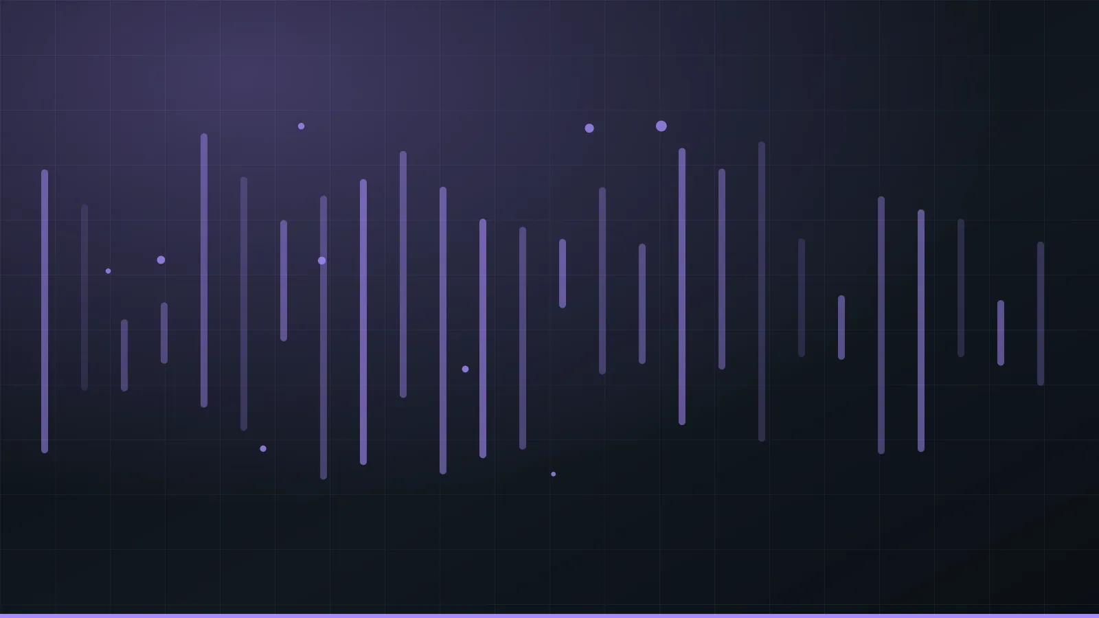 Composição gráfica em violeta representando faixas de uma linha do tempo de vídeo