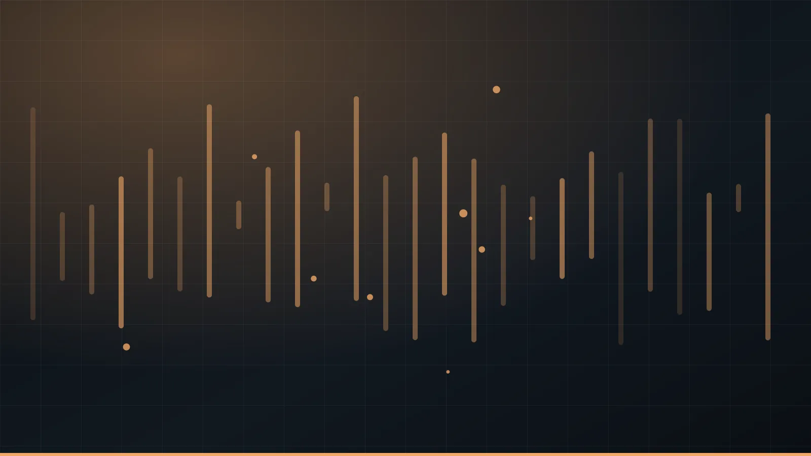 Composição gráfica em tons âmbar representando colunas de um texto diagramado